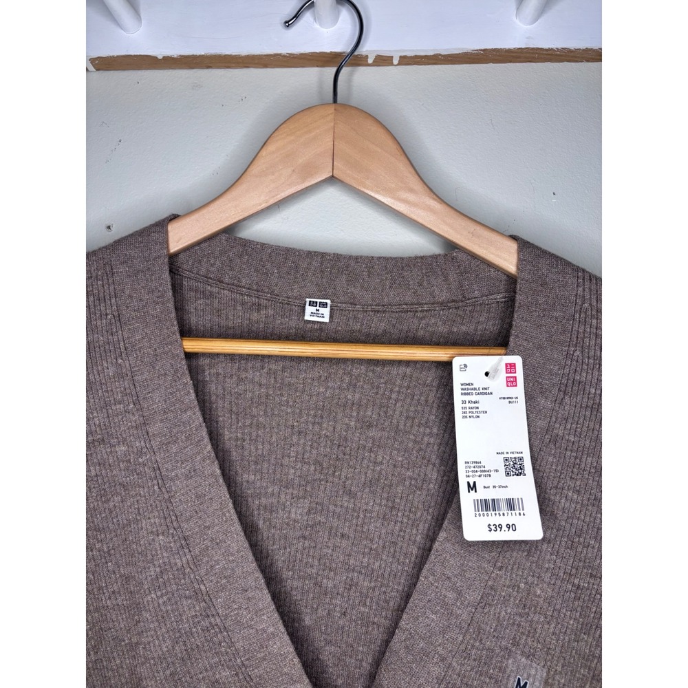 Uniqlo Ribbed Set Minimal Capsule Everyday Neutral Size M L NWT - Picture 3 of 9